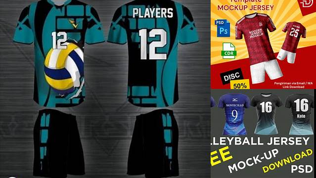 1354+ Mockup Jersey Volly Custom PSD Mockup Template