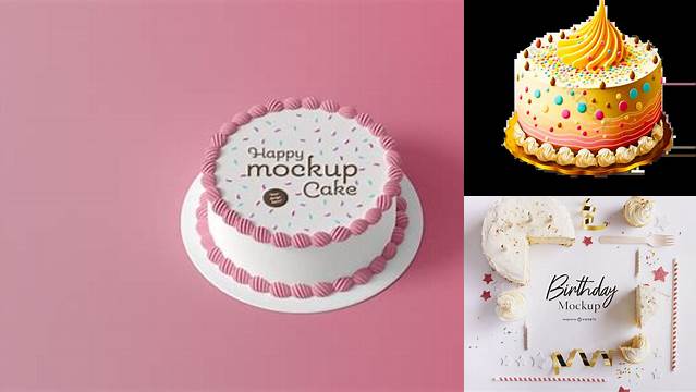 1355+ Birthday Cake Mockup Free Free PSD