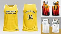 1365+ Pola Jersey Basket Cdr Professional PSD Mockup