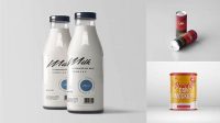 1369+ Milk Can Mockup Free PSD