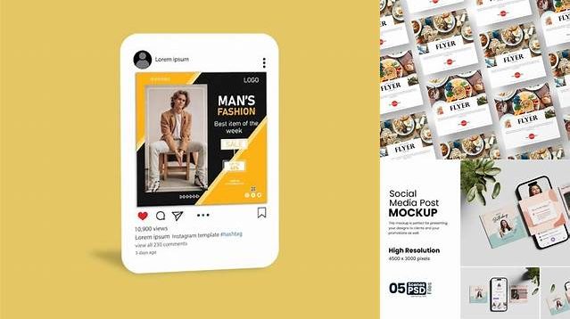 1375+ Social Media Post Mockup Free Download Easy Editable