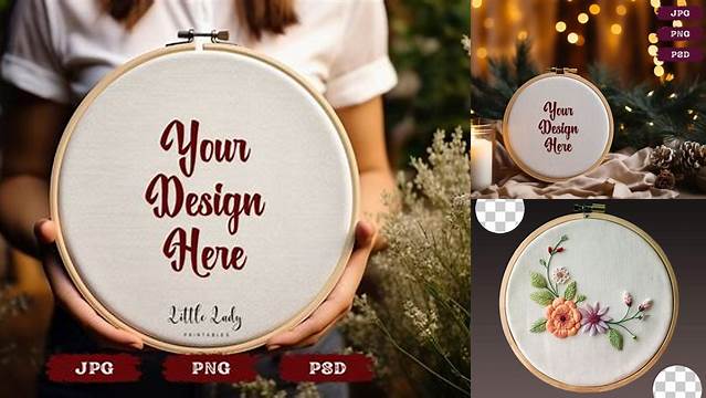 1377+ Embroidery Hoop Mockup Free Free PSD