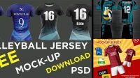 1385+ Mockup Jersey Volly PSD Download