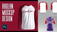 1423+ Raglan T Shirt Mockup Psd Free Exclusive Free PSD