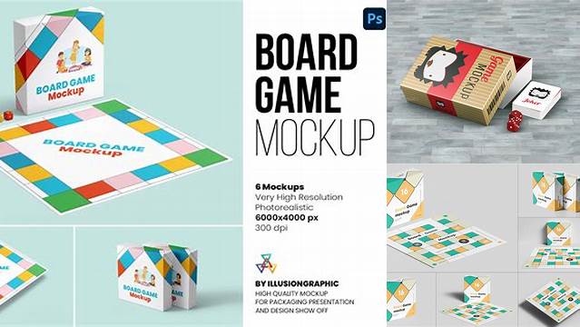 1438+ Board Game Box Mockup For Free Download