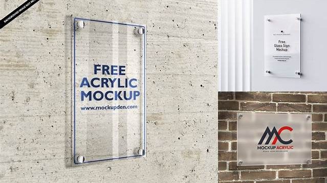 1448+ Acrylic Sign Mockup Free Graphic Design Resource