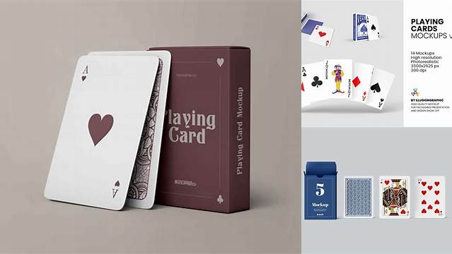 1454+ Playing Cards Mockup High Resolution