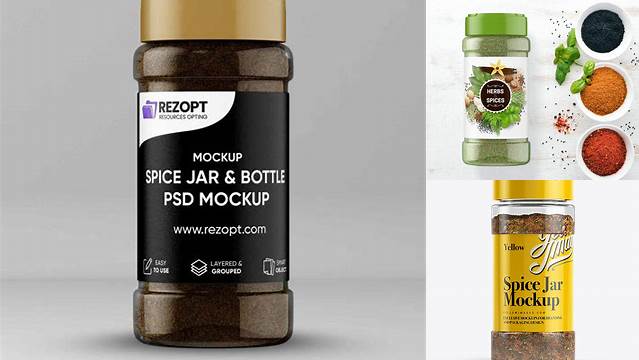 1454+ Spice Bottle Mockup Psd Free Download Best for Showcase