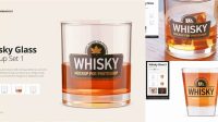 1470+ Whisky Glass Mockup High-Quality Editable PSD