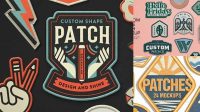 1477+ Embroidered Patch Mockup Free PSD File Download