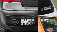 1488+ Bumper Sticker Mockup Psd High-Quality PSD