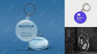 1491+ Acrylic Keyring Mockup Exclusive PSD Design Freebie