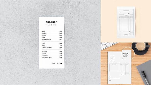 1491+ Receipt Mockup Psd Free PSD