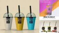 1492+ Bubble Tea Mockup Free Elegant Photoshop Mockup