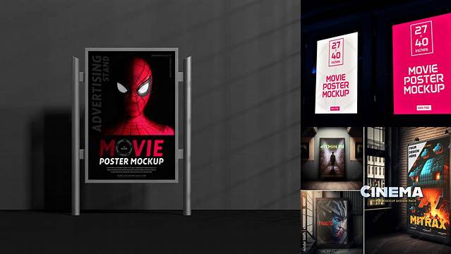 1494+ Movie Poster Mockup Free PSD for Free