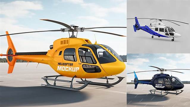 1509+ Helicopter Mockup Free PSD