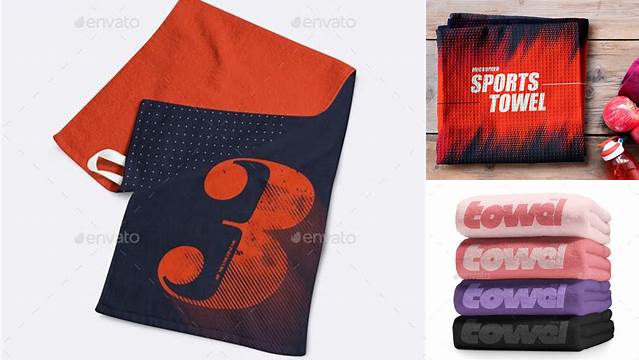 1546+ Gym Towel Mockup Premium Design Freebie