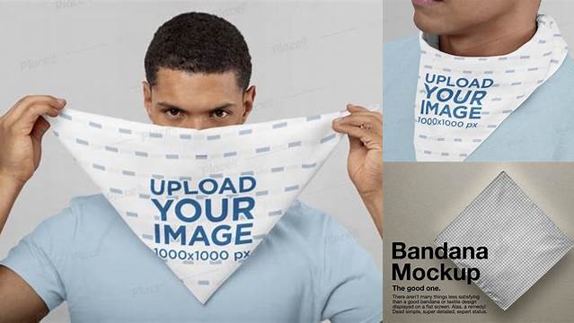 1550+ Bandana Mockup Download Free