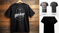 1554+ Black Shirt Mockup Psd Fully Editable PSD Template