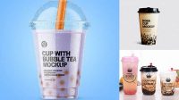 1560+ Boba Cup Mockup Free Digital Download