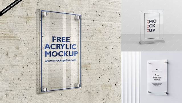 1567+ Acrylic Sign Mockup Free Free Editable PSD