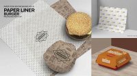 1569+ Burger Paper Liner Packaging Mockup Free Download Free PSD