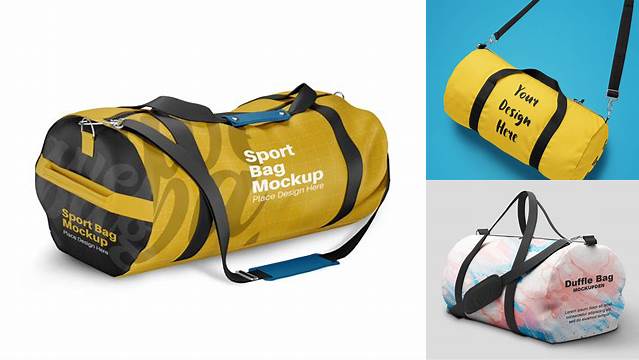 1573+ Free Duffle Bag Mockup For Free Download