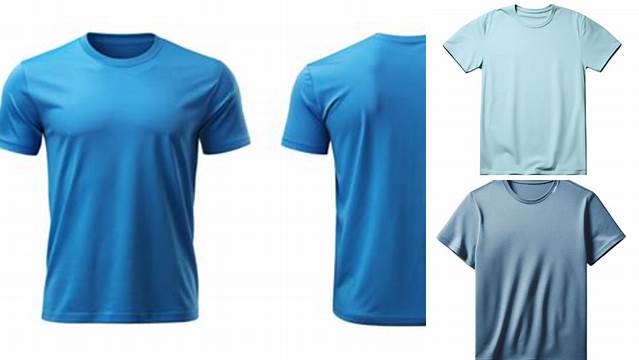 1574+ Mockup Kaos Biru Muda Easy Editable