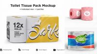 1581+ Toilet Paper Packaging Mockup Free PSD Download