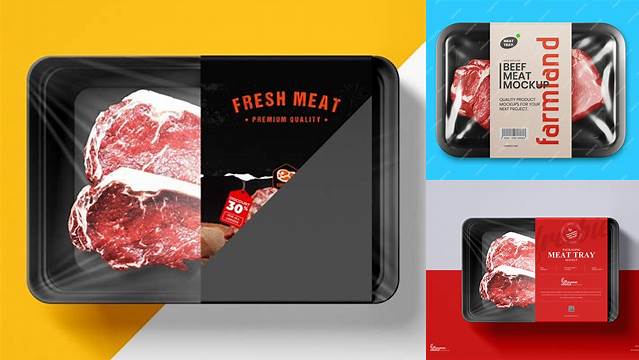 1583+ Meat Packaging Mockup Free Psd Editable PSD File