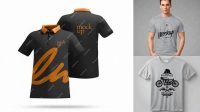 1587+ Black Shirt Mockup Psd Best for Showcase