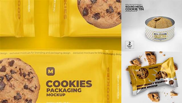 1587+ Cookies Mockup Smart Object PSD