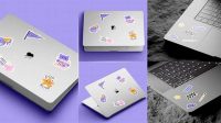 1593+ Laptop Sticker Mockup Psd Free Best for Showcase