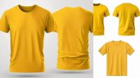 1594+ Yellow T Shirt Mockup PSD Download