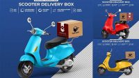 1596+ Moto Delivery Mockup Free High-Quality Creative PSD