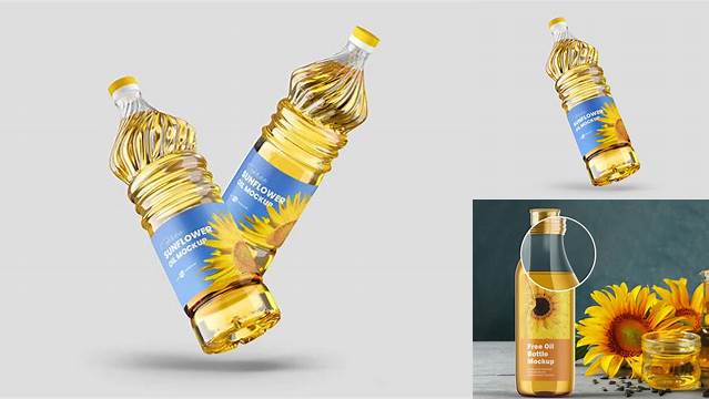 1596+ Sunflower Oil Bottle Mockup Free Download Stylish Free PSD