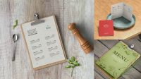 1598+ Menu Mockups Free PSD