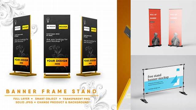 1609+ Banner Stand Mockup Easy Editable