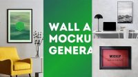 1611+ Free Wall Art Mockup Generator PSD Free Download