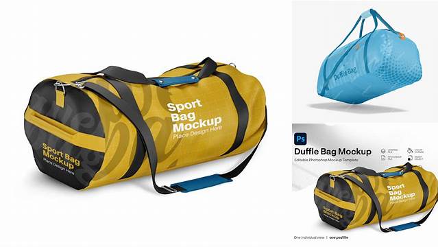 1615+ Duffle Bag Mockup Free Smart PNG Image