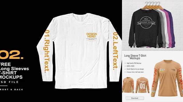 1629+ Long Sleeve T Shirt Mockups For Free Download