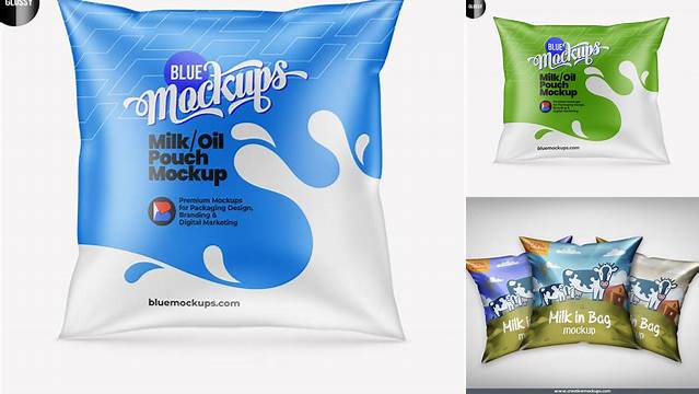 1630+ Milk Pouch Mockup Free Download PSD for Free