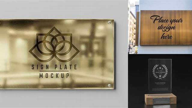 1632+ Plaque Mockup PSD File Download