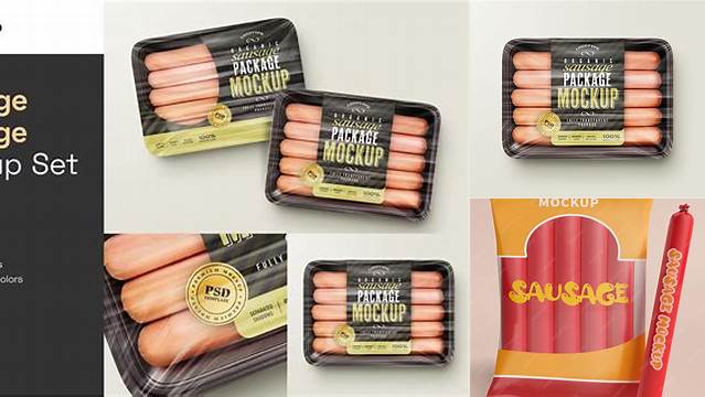 1640+ Sausage Packaging Mockup High Resolution