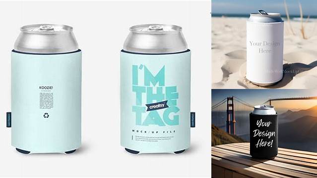 1642+ Free Koozie Mockup Smart PNG Image