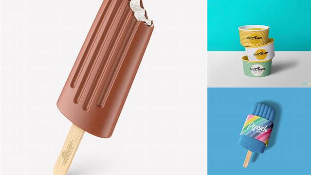 1645+ Ice Cream Bar Mockup Include TIFF