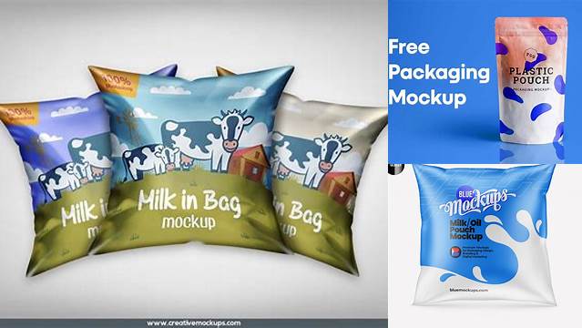 1660+ Milk Pouch Mockup Free Download Free PSD