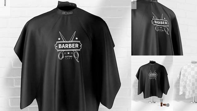 1663+ Barber Cape Mockup Digital Download