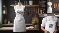 1663+ Barista Apron Mockup Creative Design File