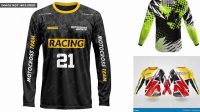 1663+ Motocross Jersey Mockup High Resolution